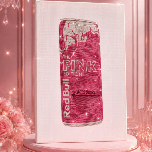 PRE-BEDAZZLED PINK REDBULL
